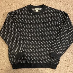 Men's Bean's Classic Ragg Wool Sweater, Crewneck, Bird's-Eye Large